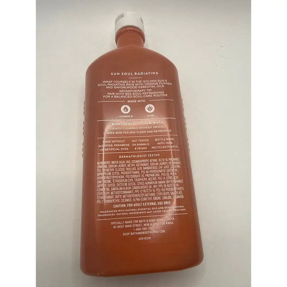 NEW Bath & Body Works Sun Soul Radiating Body Wash Foam Bath Aromatherapy